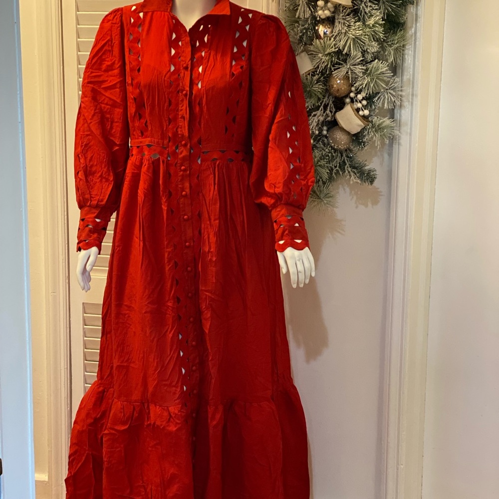 Red Maxi Dress - Plus size - Picture 2 of 9
